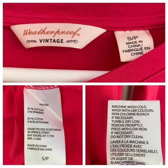 2/$10 MOVING SALE Weatherproof Vintage Women's 3/4 Sleeve V Neck T-shirt Pink - Picture 15 of 15